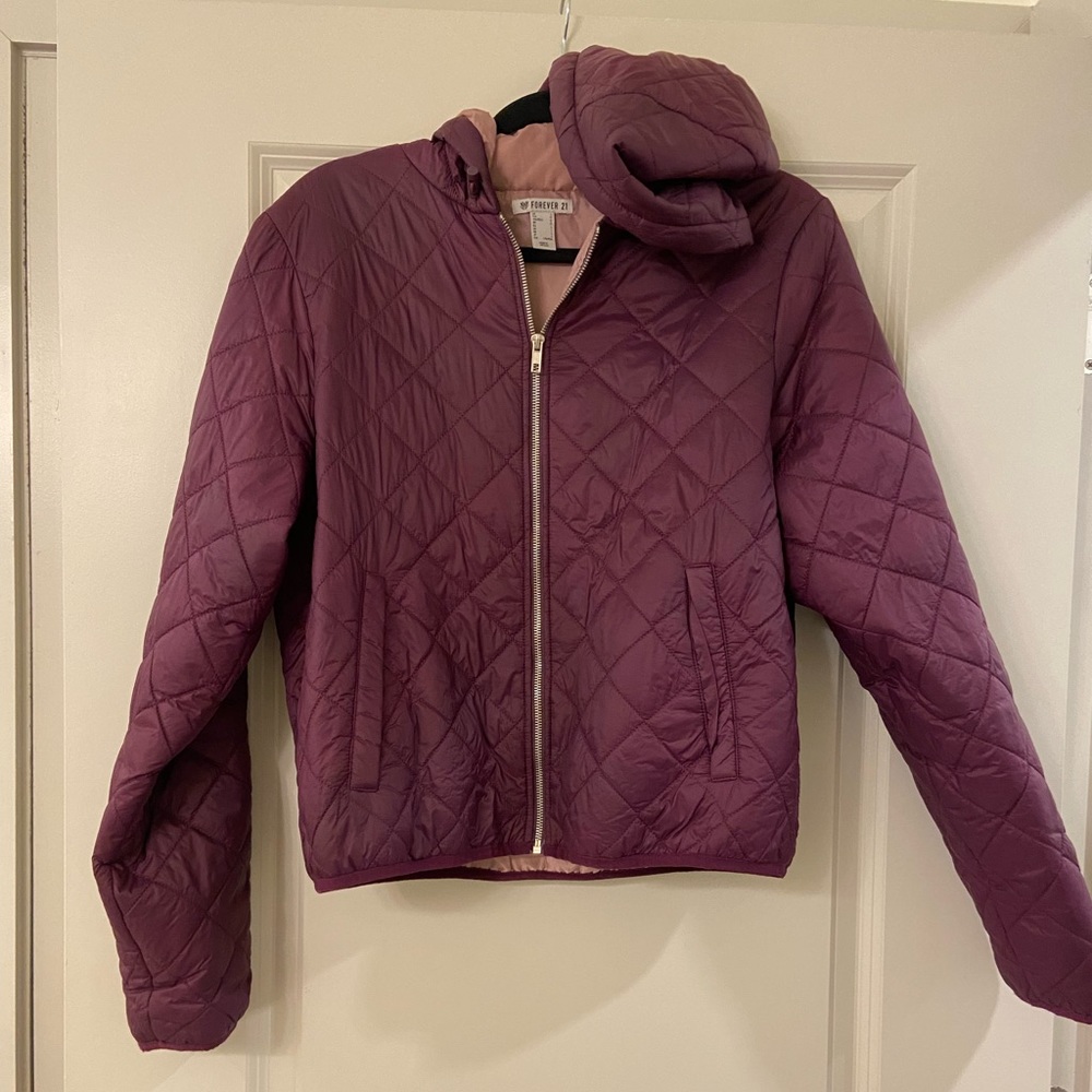 Purple Puffer Jacket. Large. Fits like a Medium.